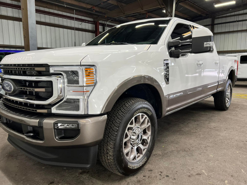 White Ford Truck